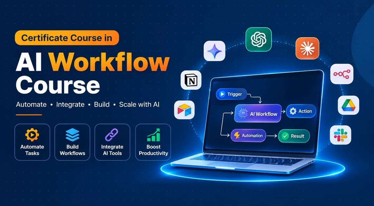 Illustration for AI Workflow Course in Ahmedabad